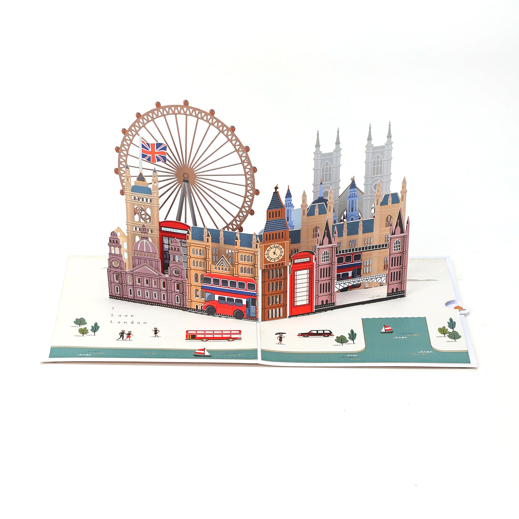 London City Skyline 3D Pop Up Greeting Card - Iconic Landmarks Keepsake