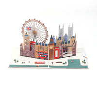 London City Skyline 3D Pop Up Greeting Card - Iconic Landmarks Keepsake