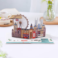 London City Skyline 3D Pop Up Greeting Card - Iconic Landmarks Keepsake