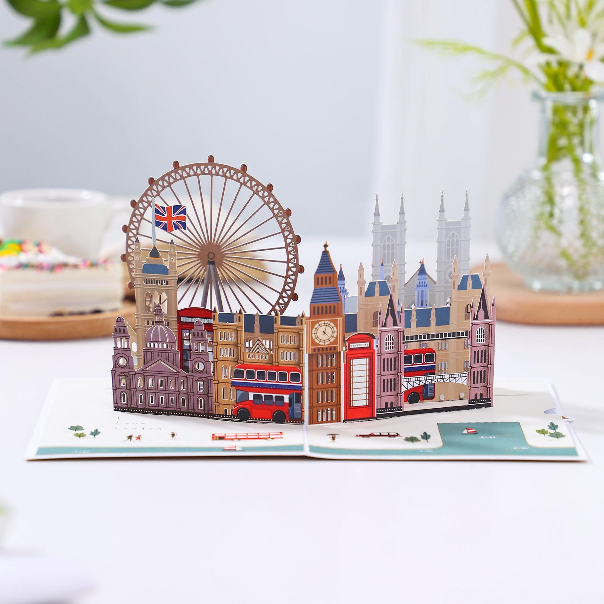 London City Skyline 3D Pop Up Greeting Card - Iconic Landmarks Keepsake