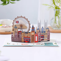 London City Skyline 3D Pop Up Greeting Card - Iconic Landmarks Keepsake