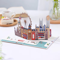 London City Skyline 3D Pop Up Greeting Card - Iconic Landmarks Keepsake