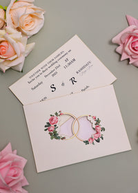 Elegant Laser Cut Wedding Invitation Card with Envelope, Customizable for Ceremony, Custom design wedding invitation card,（副本）