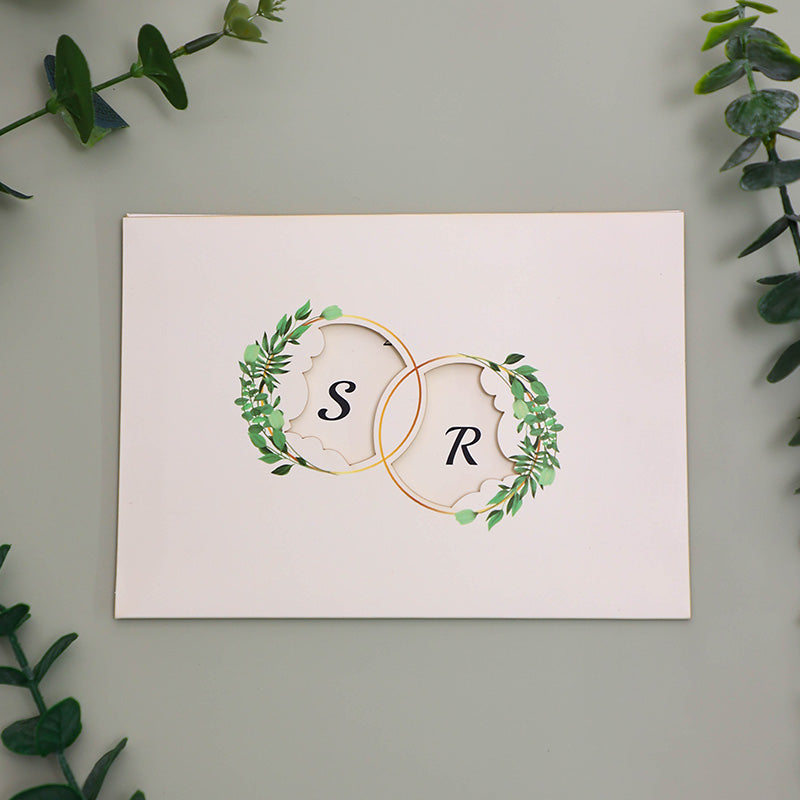Elegant Laser Cut Wedding Invitation Card with Envelope, Customizable for Ceremony, Custom design wedding invitation card,