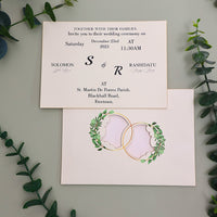 Elegant Laser Cut Wedding Invitation Card with Envelope, Customizable for Ceremony, Custom design wedding invitation card,