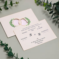 Elegant Laser Cut Wedding Invitation Card with Envelope, Customizable for Ceremony, Custom design wedding invitation card,