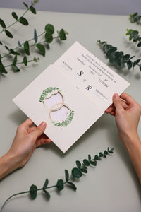 Elegant Laser Cut Wedding Invitation Card with Envelope, Customizable for Ceremony, Custom design wedding invitation card,