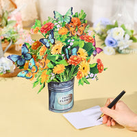 Bulk Order Sunflower 3D Pop-Up Card Fresh Floral & Butterfly 3D Flower Bouquet