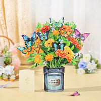 Bulk Order Sunflower 3D Pop-Up Card Fresh Floral & Butterfly 3D Flower Bouquet