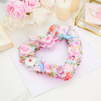 Low MOQ Heart Floral Wreath 3D Pop-Up Card with Hummingbirds Romantic Gift for Love & Wedding
