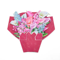 Wholesale Competitive Price Orchid 3D Pop-up Card Life-sized Pop-up Flower Bouquet