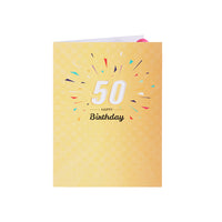 50th Birthday Light & Music 3D Pop Up Card