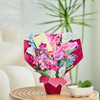 Wholesale Competitive Price Orchid 3D Pop-up Card Life-sized Pop-up Flower Bouquet