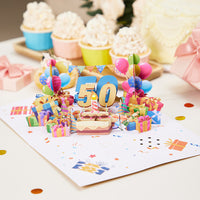 50th Birthday Light & Music 3D Pop Up Card