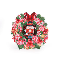Professional Manufacturer Nutcracker Christmas Wreath 3D Pop-Up Card Festive Desk Decor