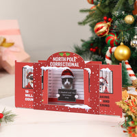Custom Design Cat North Pole Correctional 3D Pop-Up Card Christmas Humorous Greeting Card