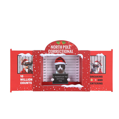 Custom Design Cat North Pole Correctional 3D Pop-Up Card Christmas Humorous Greeting Card