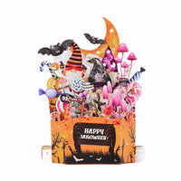 Manufacturer Sale Halloween 3D Pop-Up Card Spooky Ghost Witch Scene 3D Flower Box Greeting Card