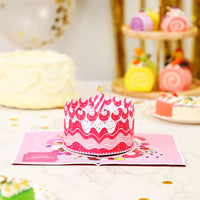 Bulk Order Light & Music Cherry Birthday Cake 3D Pop-up Card