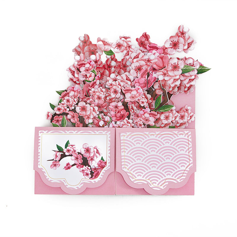 Strict Quality Cherry Blossom 3D Pop-Up Card Delicate Paper Floral 3D Flower Box