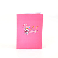 Bulk Order Light & Music Cherry Birthday Cake 3D Pop-up Card