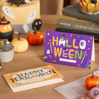 Factory Bulk Order Halloween 2D Flat Greeting Cards Set Trick or Treat Greeting Cards