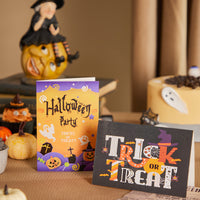 Factory Bulk Order Halloween 2D Flat Greeting Cards Set Trick or Treat Greeting Cards