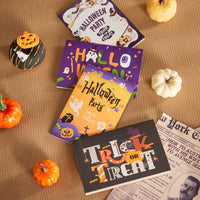 Factory Bulk Order Halloween 2D Flat Greeting Cards Set Trick or Treat Greeting Cards