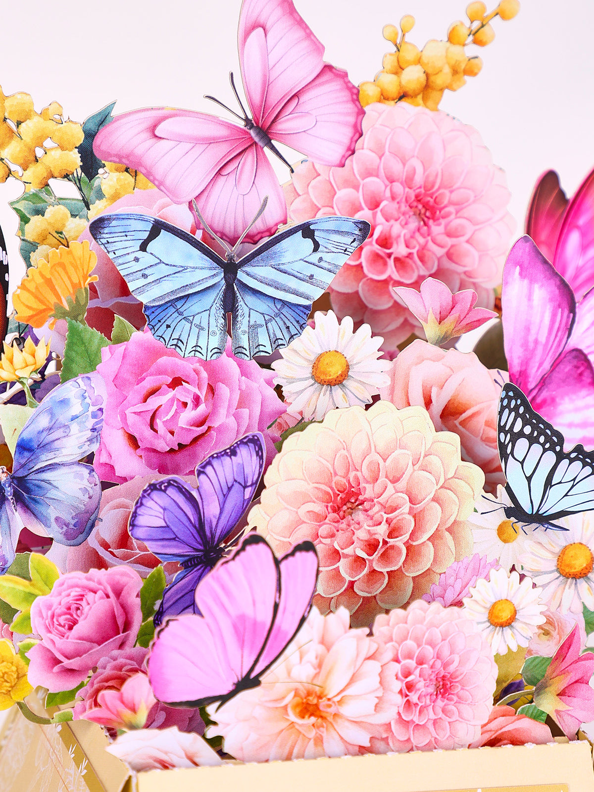 Butterfly & Flower Bouquet 3D Pop Up Greeting Card