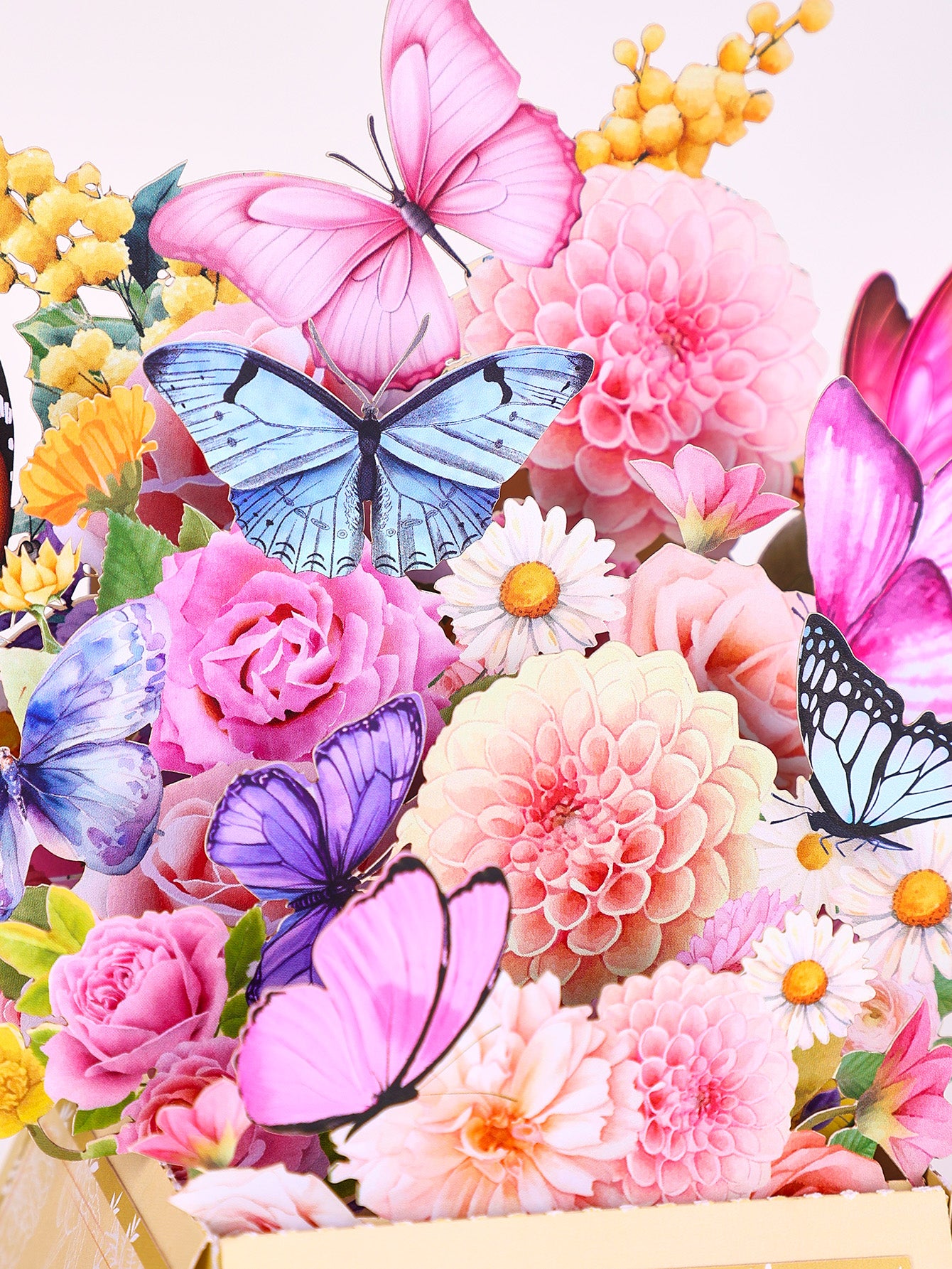 Butterfly & Flower Bouquet 3D Pop Up Greeting Card