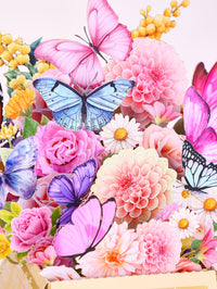 Butterfly & Flower Bouquet 3D Pop Up Greeting Card