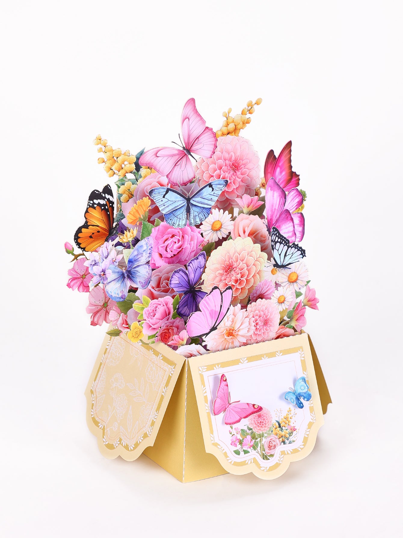 Butterfly & Flower Bouquet 3D Pop Up Greeting Card