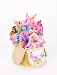 Butterfly & Flower Bouquet 3D Pop Up Greeting Card