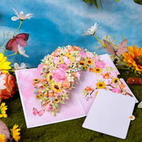 Factory Price 3D Pop-Up Card Sunflower Bouquet Spring Season Greeting Card