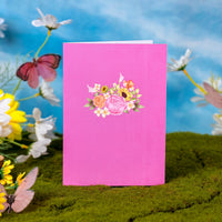 Factory Price 3D Pop-Up Card Sunflower Bouquet Spring Season Greeting Card