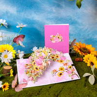 Factory Price 3D Pop-Up Card Sunflower Bouquet Spring Season Greeting Card