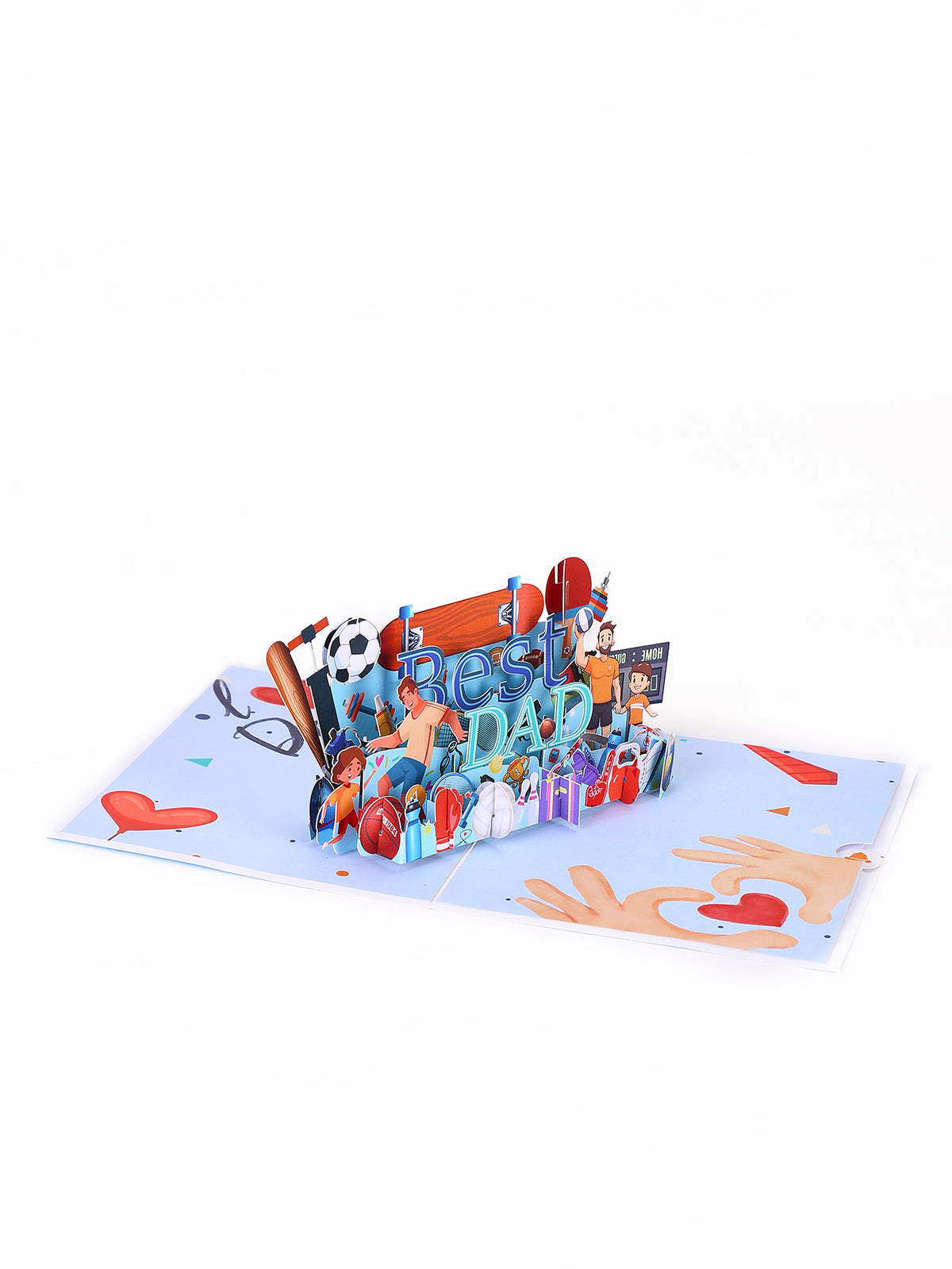 Celebrate the ultimate sports dad with our Best Dad 3D Pop-Up Greeting Card!