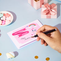 Wholesale Price Cute Unicorn 3D Pop-Up Greeting Card Magical Birthday Gift for Kids