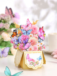 Butterfly & Flower Bouquet 3D Pop Up Greeting Card