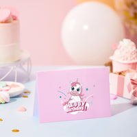 Wholesale Price Cute Unicorn 3D Pop-Up Greeting Card Magical Birthday Gift for Kids