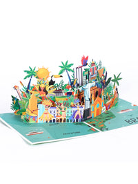 Rio de Janeiro 3D Pop-Up Card – Christ the Redeemer & Sugarloaf Mountain | Brazil Landmark Souvenir