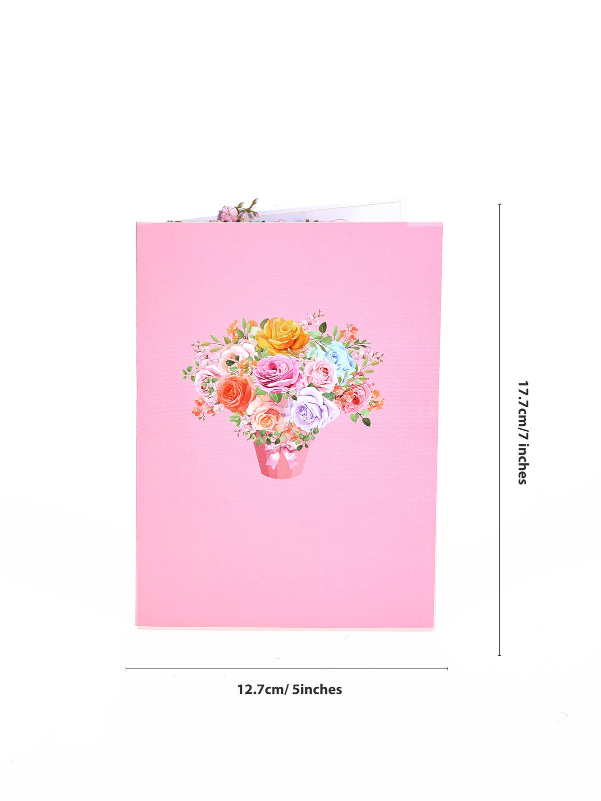 High Quality Colorful Mixed Flower Bouquet 3D Pop-Up Card Competitive Price Greeting Card
