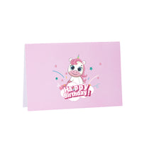 Wholesale Price Cute Unicorn 3D Pop-Up Greeting Card Magical Birthday Gift for Kids