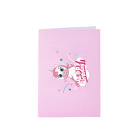 Wholesale Price Cute Unicorn 3D Pop-Up Greeting Card Magical Birthday Gift for Kids