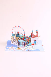 Paris 2024 Olympic 3D Pop-Up Card – Eiffel Tower Stadium & Olympic Landmarks | Limited Edition Souvenir