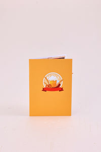 Beer Theme Father's Day Pop Up Card