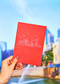 Singapore Skyline 3D Pop-Up Card LandmarksTravel Souvenir Greeting Card