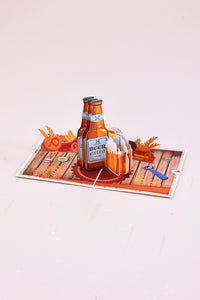 Beer Theme Father's Day Pop Up Card