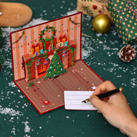 Christmas Fireplace Greeting Card