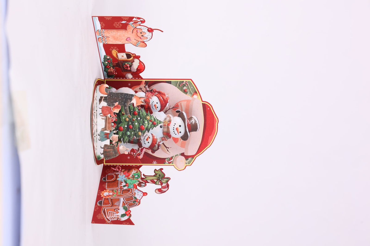 Christmas Snowman Family 3D Pop Up Card